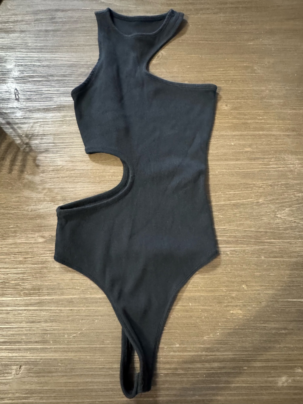 Abercrombie & Fitch Black Asymmetric Cutout Bodysuit
